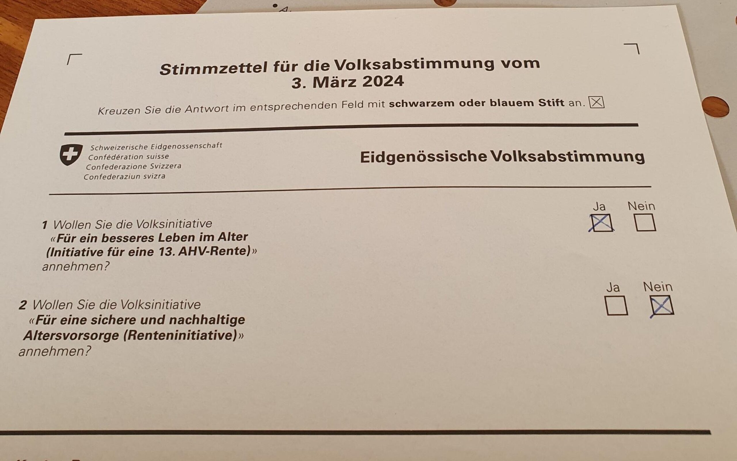 Abstimmungsunterlagen